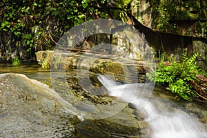 Waterfall of pure and crystalline water in the rivers of Las Hurdes photo