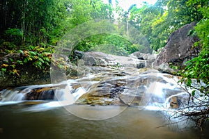 Waterfall and rainforrest