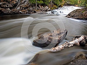 Waterfall And Rapids At Egan Chutes Provincial Park