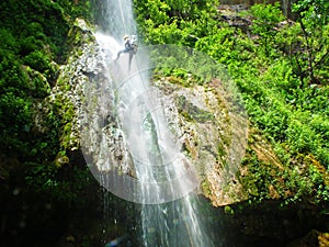 Waterfall Rappelling and Canyoning in Hyrcanian forest , Mazandaran , Iran