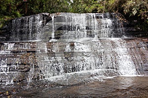 waterfall at Rio Sete Quedas at Urubici national park in Brazil