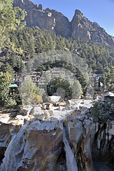 Waterfall on river Bhagirathi Himalayan river