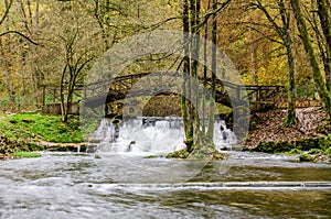 Waterfall of river Bosna near Sarajevo