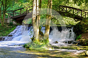 Waterfall of river Bosna near Sarajevo