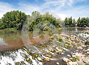 Waterfall on the river Ebron photo