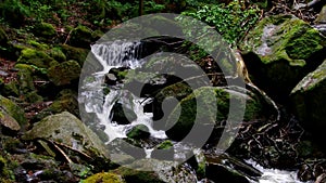 Waterfall river Ilse in Harz Mountains