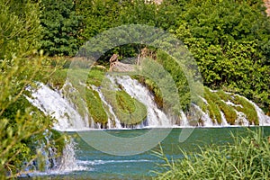 Waterfall on river of Krupa