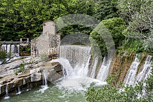 Waterfall in the river Llobregat, Barcelona, Spain_02