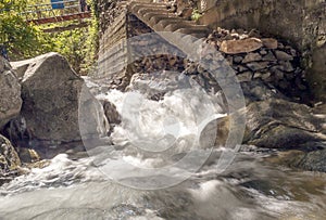 Waterfall from a river in Morocco