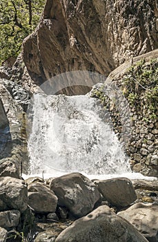 Waterfall from a river in Morocco