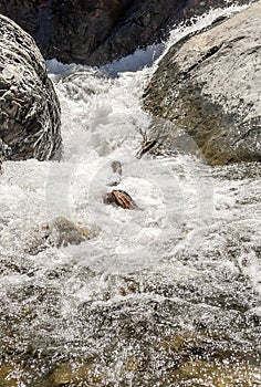 Waterfall from a river in Morocco