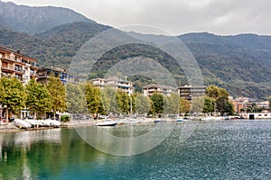 The waterfall of the river seen from below
