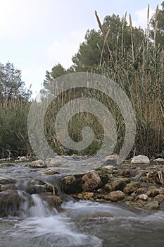 Waterfall in a river