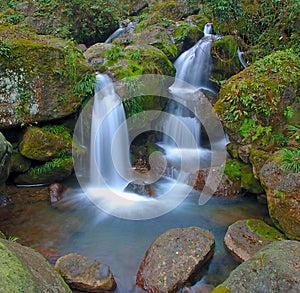 Waterfall and rocks