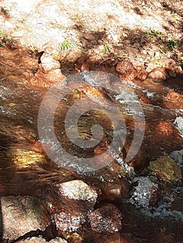 Waterfall rocks water