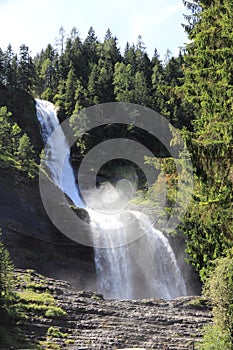 Waterfall of Rouget in the Alps