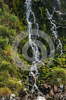 Waterfall in the Russkaya Bay at southwestern part of Avacha Gulf of Pacific ocean