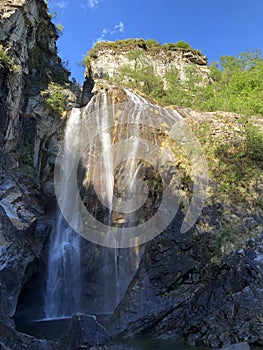 Waterfall Salto Maggia or Wasserfall Salto Maggia The Maggia Valley or Valle Maggia or Maggiatal