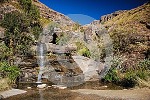A waterfall on Sani Pass, South Africa