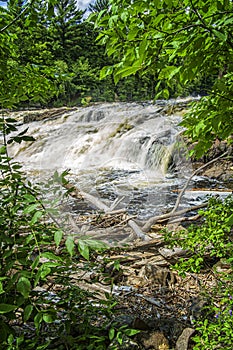 Waterfall scene at the parc regional de la riviere du nord, St-Jerome, Quebec photo