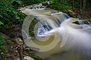 Waterfall on Seclude Mountain Stream