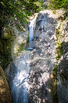 Waterfall Sentonina Staza on Sentonas trail between Rabac and Labin