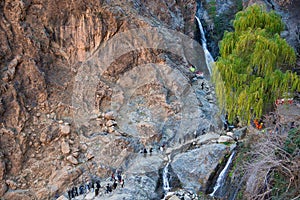 Waterfall at Setti-Fatma, Ourika River, Ourika Valley, Atlas Mountains, Morocco