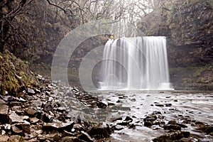 The Waterfall Sgwd yr Eira in Wales.