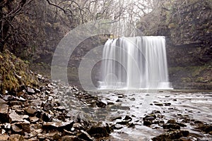 The Waterfall Sgwd yr Eira in Wales. photo