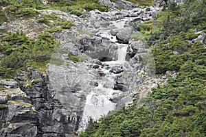 Waterfall on the side of a mountain