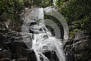 Waterfall in sinharaja sri lanka