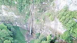Waterfall Skakavac in Perucica Rainforest in National park Sutjeska, Bosna and Hercegovina