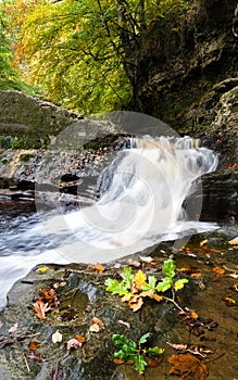 Waterfall - Skelton Beck waterfall - Autumn