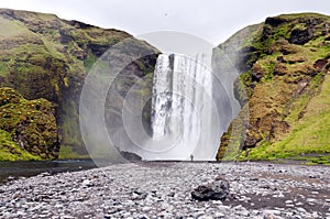 Waterfall Skogafoss, Iceland