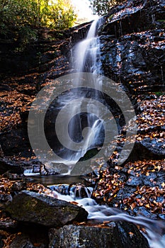 Waterfall in Smoky Mountains National Park in Tennessee and North Carolina