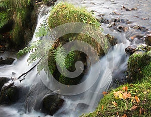 A waterfall in Snowdoania in Wales