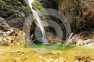 Waterfall at Soca River Source