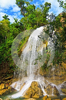 Waterfall in Soroa,a cuban touristic landmark