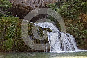 Waterfall at the source of Lison river