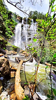 Waterfall in sri lanka , A hidden gem in the jungle.