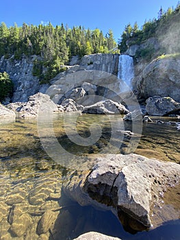 Waterfall in st-Anaclet, GaspÃ¨sie, Quebec, Canada