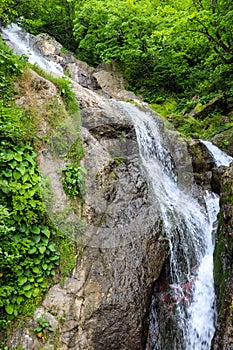 Waterfall of St. Andrew near Sarpi town in Georgia