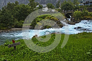 Waterfall Storfossen at Geiranger, More og Romsdal county, Norway