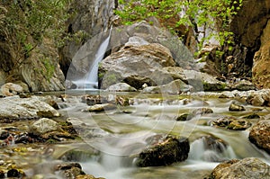 Waterfall and stream
