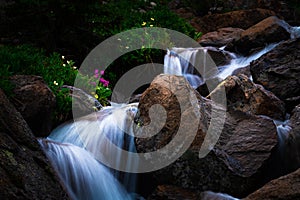 Waterfall and stream in Colorado