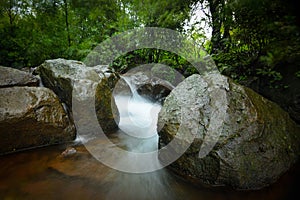 A waterfall stream in the monsoons