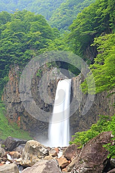 Waterfall in summer