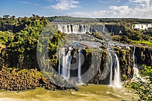 Waterfall in a sunny day