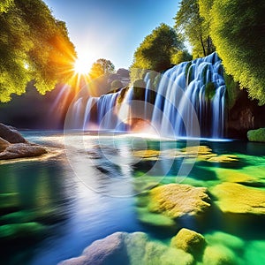 Waterfall at Sunrise, Croatia's Natural Wonder