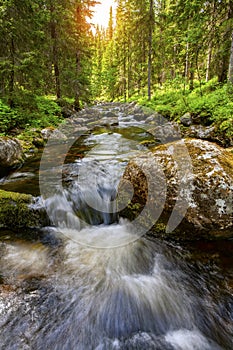 Waterfall in Sweden